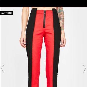 Dolls Kill Red and Black Pants